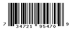 UPC barcode 734721954709