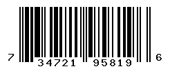UPC barcode 734721958196