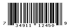 UPC barcode number 734911124509