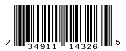 UPC barcode number 734911143265