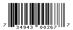 UPC barcode number 734943002677