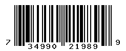 UPC barcode number 734990219899