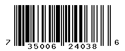UPC barcode number 7350068240386