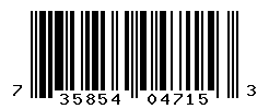 UPC barcode number 735854047153