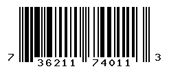 UPC barcode number 736211740113