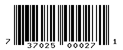 UPC barcode number 737025000271