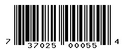 UPC barcode number 737025000554