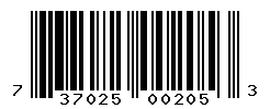 UPC barcode number 737025002053