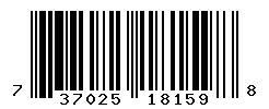 UPC barcode number 737025181598