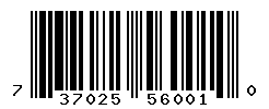 UPC barcode number 737025560010