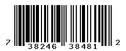 UPC barcode number 738246384812