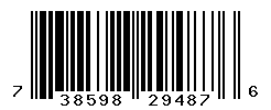 UPC barcode number 738598294876