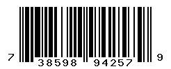 upc 738598942579 barcode image