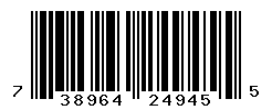 UPC barcode number 738964249455