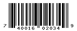 UPC barcode number 740016020349