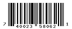 UPC barcode number 740023580621