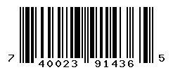 UPC barcode number 740023914365