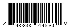 UPC barcode number 740030448938