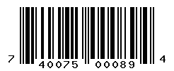 UPC barcode number 740075000894