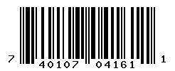 UPC barcode number 740107041611