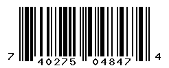 UPC barcode number 740275048474