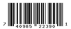 UPC barcode number 740985223901