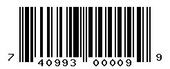 UPC barcode number 740993000099