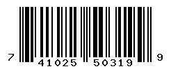 UPC barcode number 741025503199