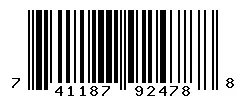 UPC barcode 741187924788