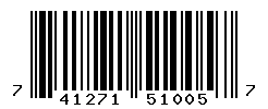UPC barcode number 741271510057