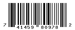 UPC barcode number 741459809782