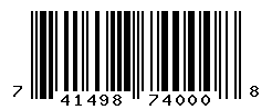 UPC barcode number 741498740008