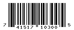 UPC barcode number 741517103005