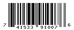 UPC barcode number 741533910076