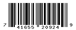 UPC barcode number 741655209249