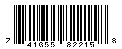 UPC barcode number 741655822158