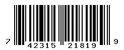 UPC 742315218199 barcode image