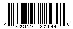 UPC barcode 742315221946