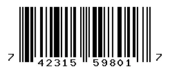 UPC barcode 742315598017