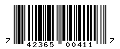 UPC barcode number 742365004117
