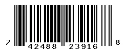 UPC barcode 742488239168