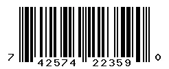 UPC 742574223590 barcode image