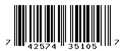 UPC barcode number 742574351057