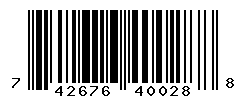 UPC barcode number 742676400288
