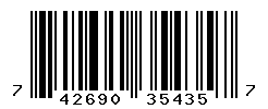 UPC barcode number 7426901354357