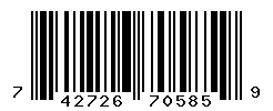 UPC barcode number 7427260705859