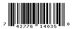 UPC barcode number 742776140350