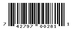 UPC barcode 742797002811