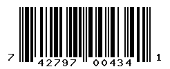 UPC barcode number 742797004341