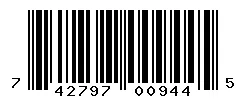 UPC barcode 742797009445